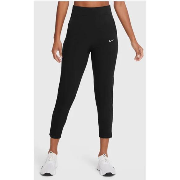 Nike Dri-Fit Bliss Victory Mid-Rise Training Pant Womens Small Black New CU4321 - Picture 1 of 11